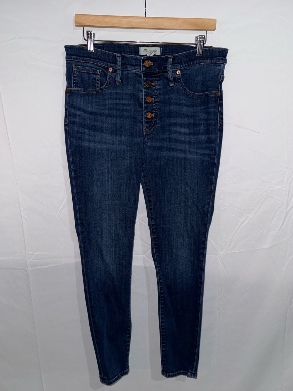 Madewell Mid Rise Skinny Dark Wash High-Rise Button-Fly Women’s Jeans